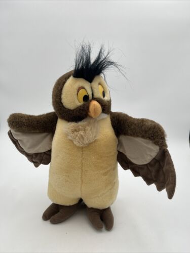 Vintage Disney Store 12" Plush Owl From Winnie the Pooh with tags  in EC! - Picture 1 of 10