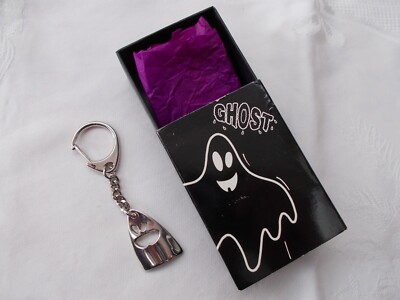 Schlüsselanhänger, Ghost, Geist, Gespenst, Metall, ca. 10cm, silberfarben