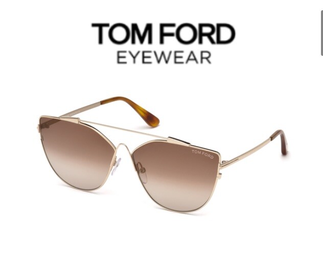 Tom Ford Jacquelyn Gold Frame Pink Gradient Cat-Eye Sunglasses Tom Ford Jacquelyn-02 TF563 28G Rose Gold Cat Eye Sunglasses  main image 3
