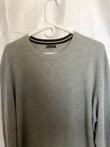 Mens Smartwool Gray Merino Wool Blend Crewneck Pullover Sweater Size XL - Picture 2 of 4