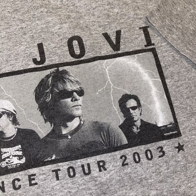 BON JOVIバンドツアーtシャツ２００３ Vintage 2003 Bon Jovi Bounce World Concert Tour Rock Band