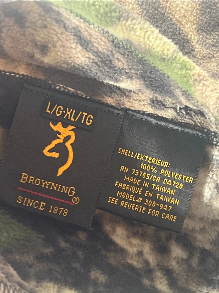 Browning Camuflaje L/XL Polar Capucha Sombrero Adulto Foto 2 de 4
