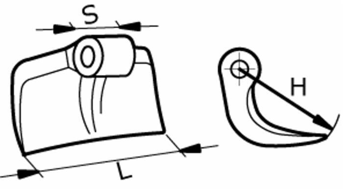 Mazza trincia larghezza 137mm attacco 40mm lunghezza 95mm