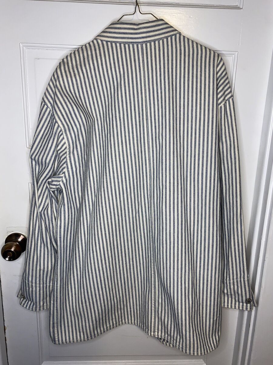 POLO Ralph Lauren Vintage Striped Jacket Mens M metal Buckle POLO Ralph Lauren Vintage Striped Jacket Mens M metal Buckle