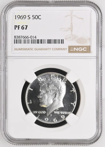 1969-S PF67 Kennedy Half Dollar NGC