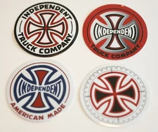 Independent Trucks Skateboarding Stickers (4) x 3" Round Stickers