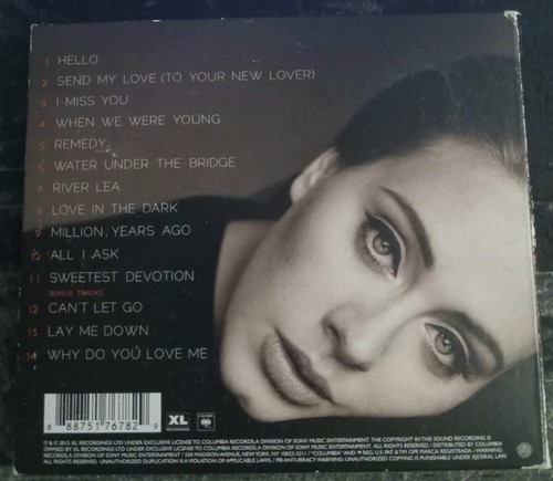 Adele 25 (CD, 2015) 14 Tracks..."Hello", "I Miss You", more...Iconic Artist... - Picture 2 of 2