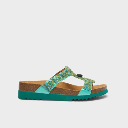 SCHOLL ciabatte sandali NEW BOGOTA' 25 ARGENTO/NERO/VERDE/FUCSIA/LILLA - Foto 3 di 13