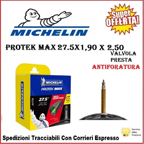 Camera D'aria Antiforatura Bici MTB Michelin Protek Max 27.5 E-Bike Presta  | eBay
