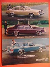LINCOLN VERSAILLES 1979 Automobile 3 Modèles Photo Art Print Publicité