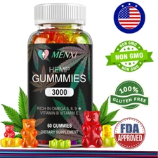 Extra Strength Herbal 60 Gummies for Sleep, Calm, Anxiety, Inflammation & Pain