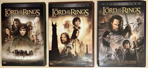 Lord Of The Rings Movie Trilogy by JRR Tolkien, Set Of 6 DVD's, VG, used - Picture 8 of 8