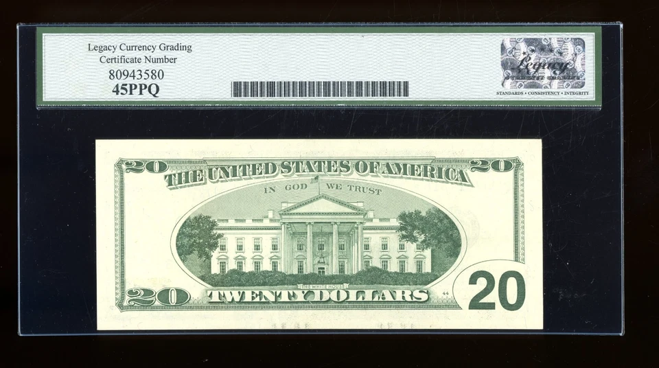 DBR 1999 $20 Chicago STAR Fr. 2086-G* Legacy 45 PPQ Serial BG07014818* - Image 2 of 2