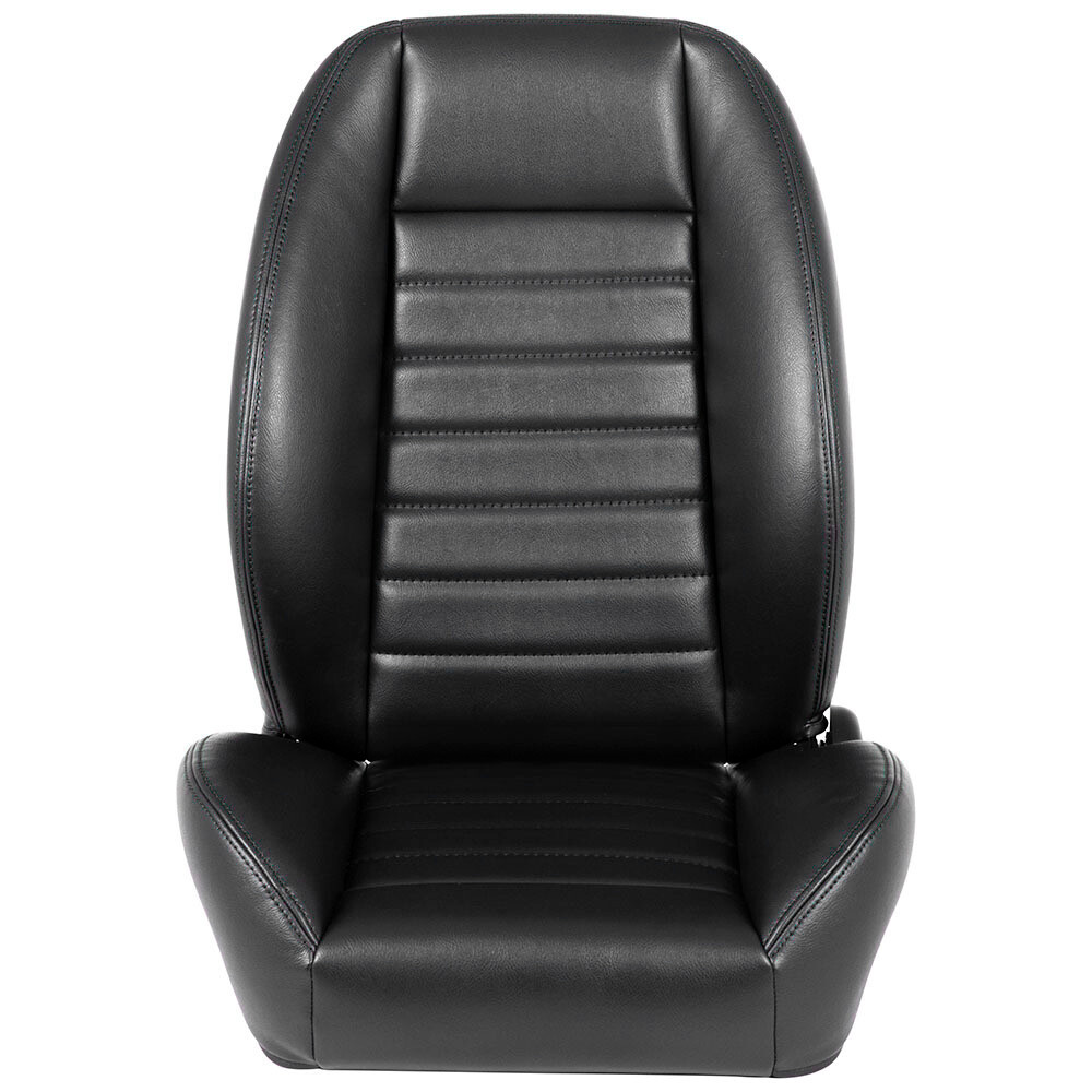 TMI Pro Series Cruiser Collection Bucket Seat Low Back Black W/ Black Stitch ...