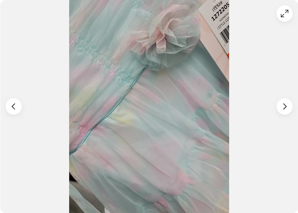 Vestido de encaje para niñas Jona Michelle - J (ARCO IRIS MULTICOLOR 6) NUEVO CON ETIQUETAS Foto 3 de 3