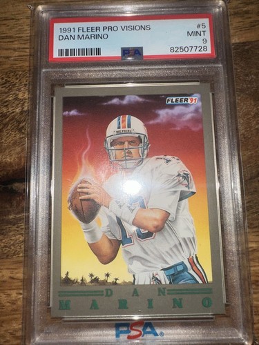 1991 Fleer Pro-Provisions #5 Dan Marino Delphins Hof PSA 9