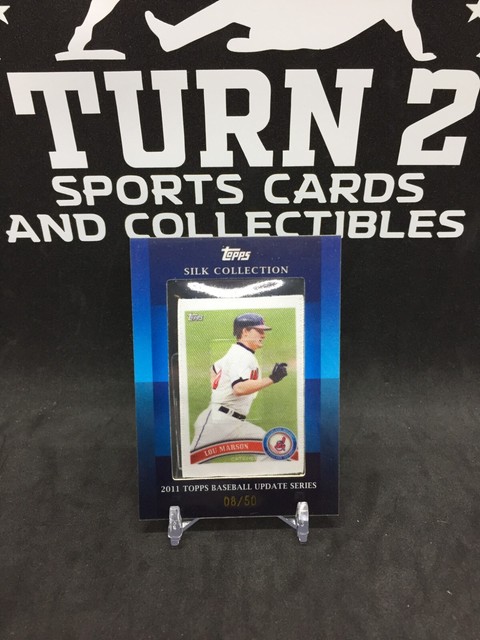 2011 Topps Update LOU MARSON Silk Collection #08/50 Cleveland Indians