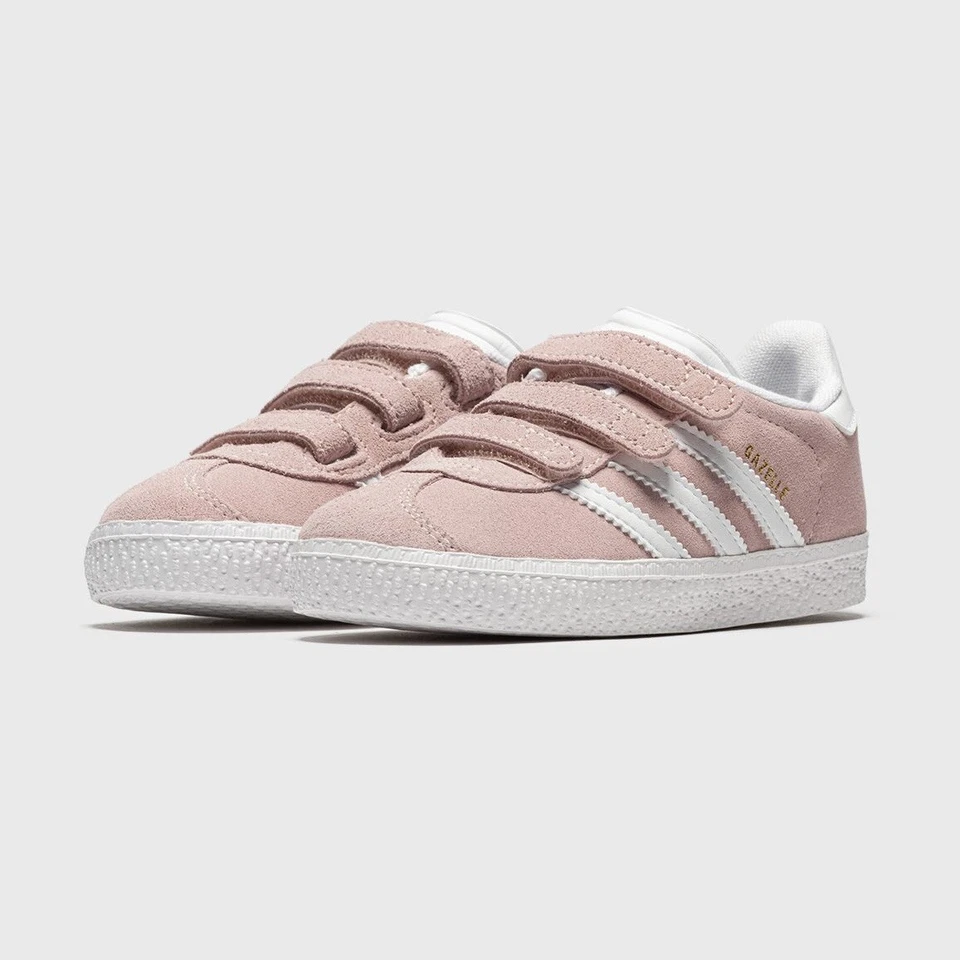 Adidas Gazelle CF Infant Toddler Girls Sneaker White Pink Shoe #229 - Image 3 of 4