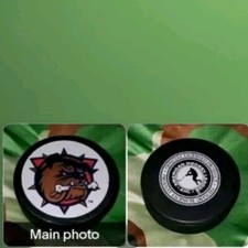 HAMILTON BULLDOGS VINTAGE AHL OFFICIAL LICENSED PUCK VEGUM MFG. MADE IN 🇸🇰