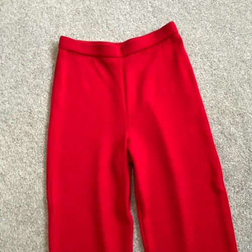 Pantalones rojos tejidos St. John Collection Santana pierna recta vintage talla 6 - Imagen 3 de 5