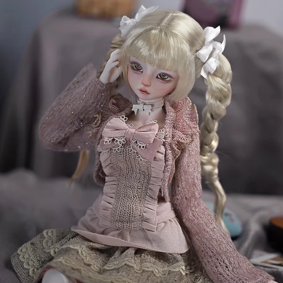 1/4 BJD Doll SD Ball Joint Doll Resin Girl Gift Face Makeup Handmade Bare Doll - Image 3 of 4