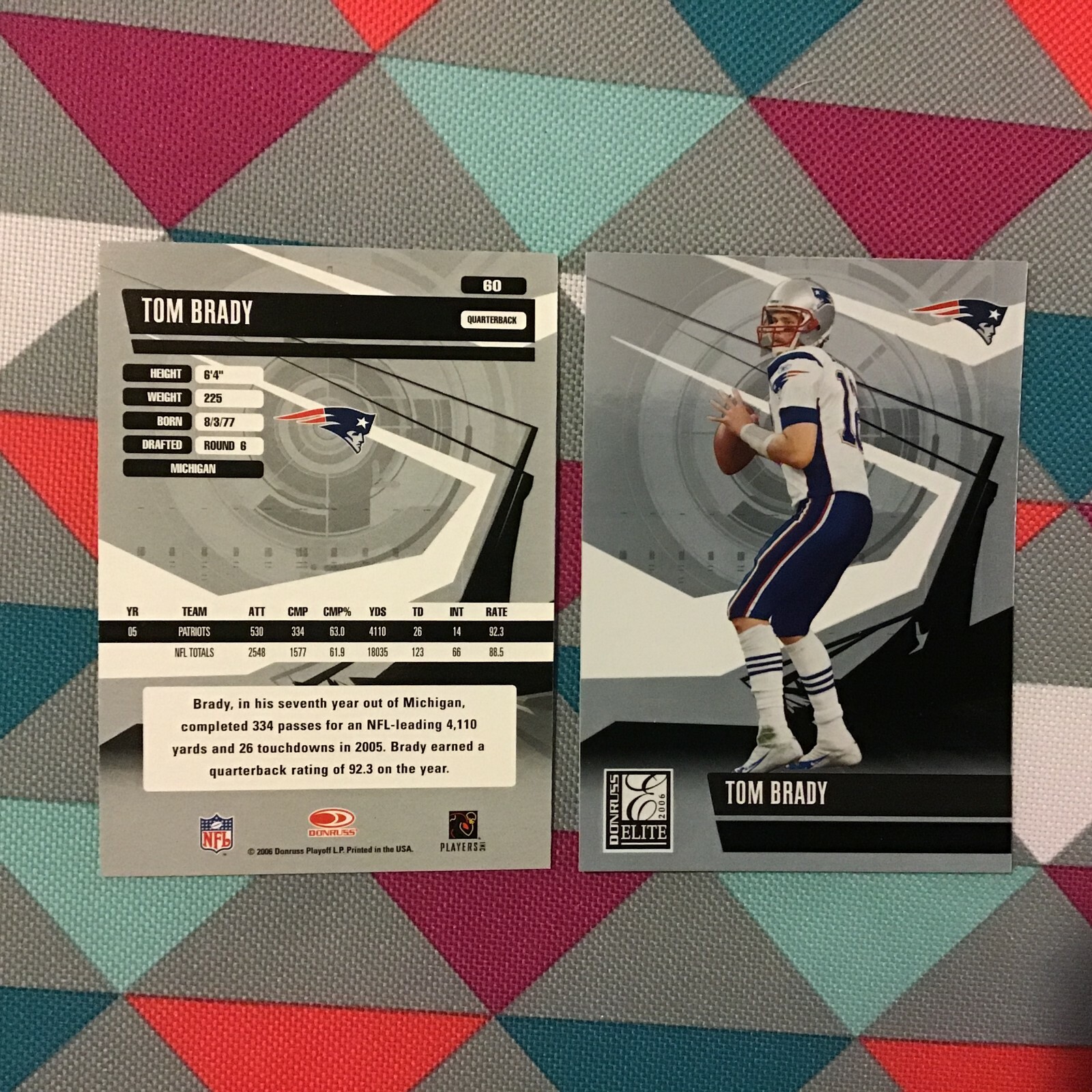 2006 Donruss Elite #60 Tom Brady - New England Patriots / Buccaneers QB MVP 