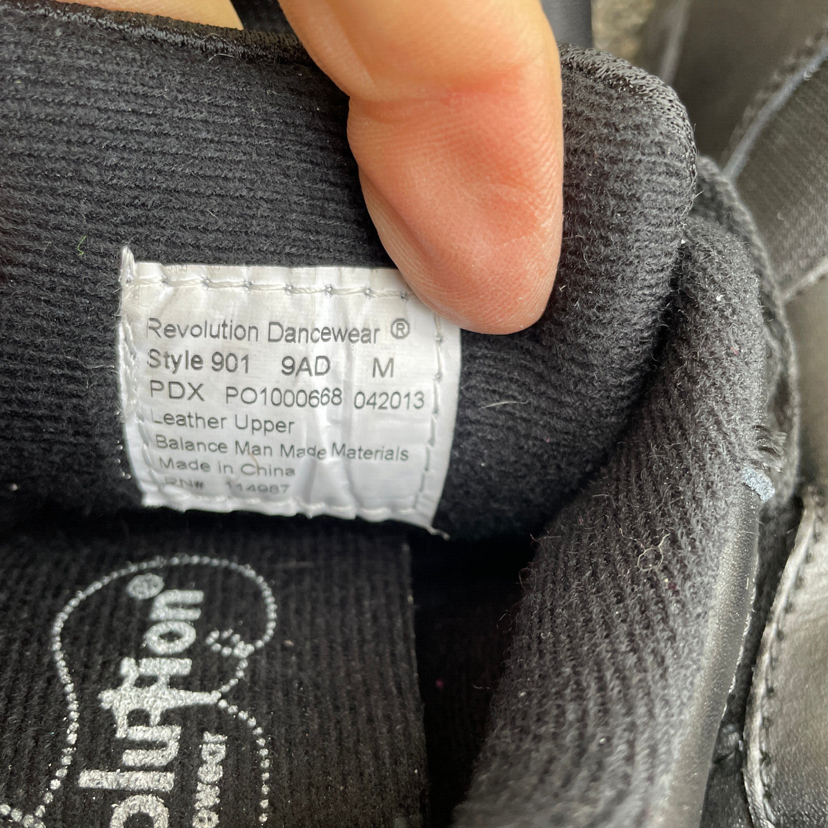 じゅん Revolution Women's 9AD Dance Sneakers Shoes Split Sole Black In