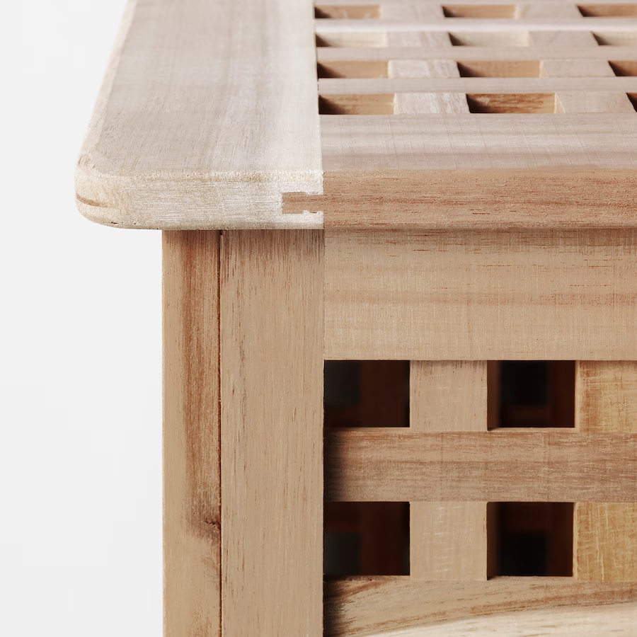 New IKEA HOL Storage/Side Table Acacia 98x50 cm Furniture Durable