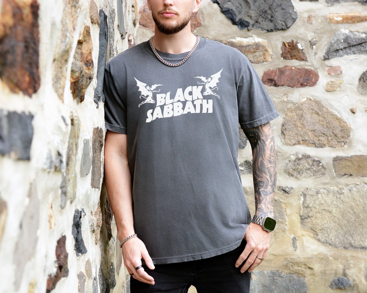 Black Sabbath Henry Logo T-Shirt Ozzy Osbourne Vintage Black