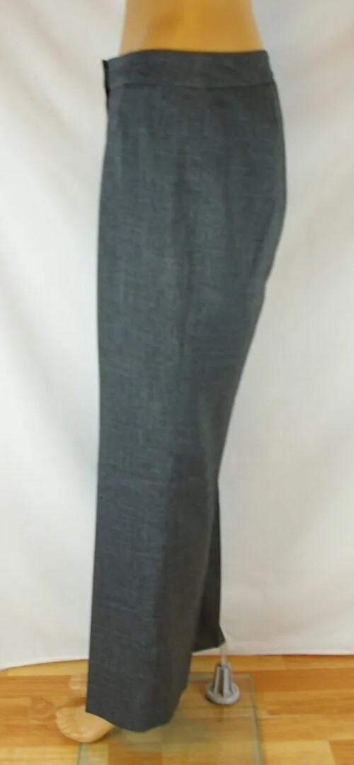 Solid Charcoal Gray Lined Flat Front Dress Pants … - image 3