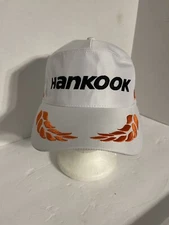 Hankook Tires 1st Snapback Hat White Orange Wreath On Bill Racing Automotive Car