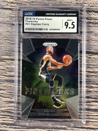 Stephen Curry 2018-19 Panini Prizm Fireworks Insert #23 Warriors CGC MINT+9.5!