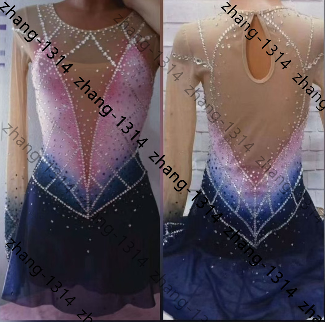 Nuevo vestido de patinaje artístico, vestido de patinaje artístico para competición C0935