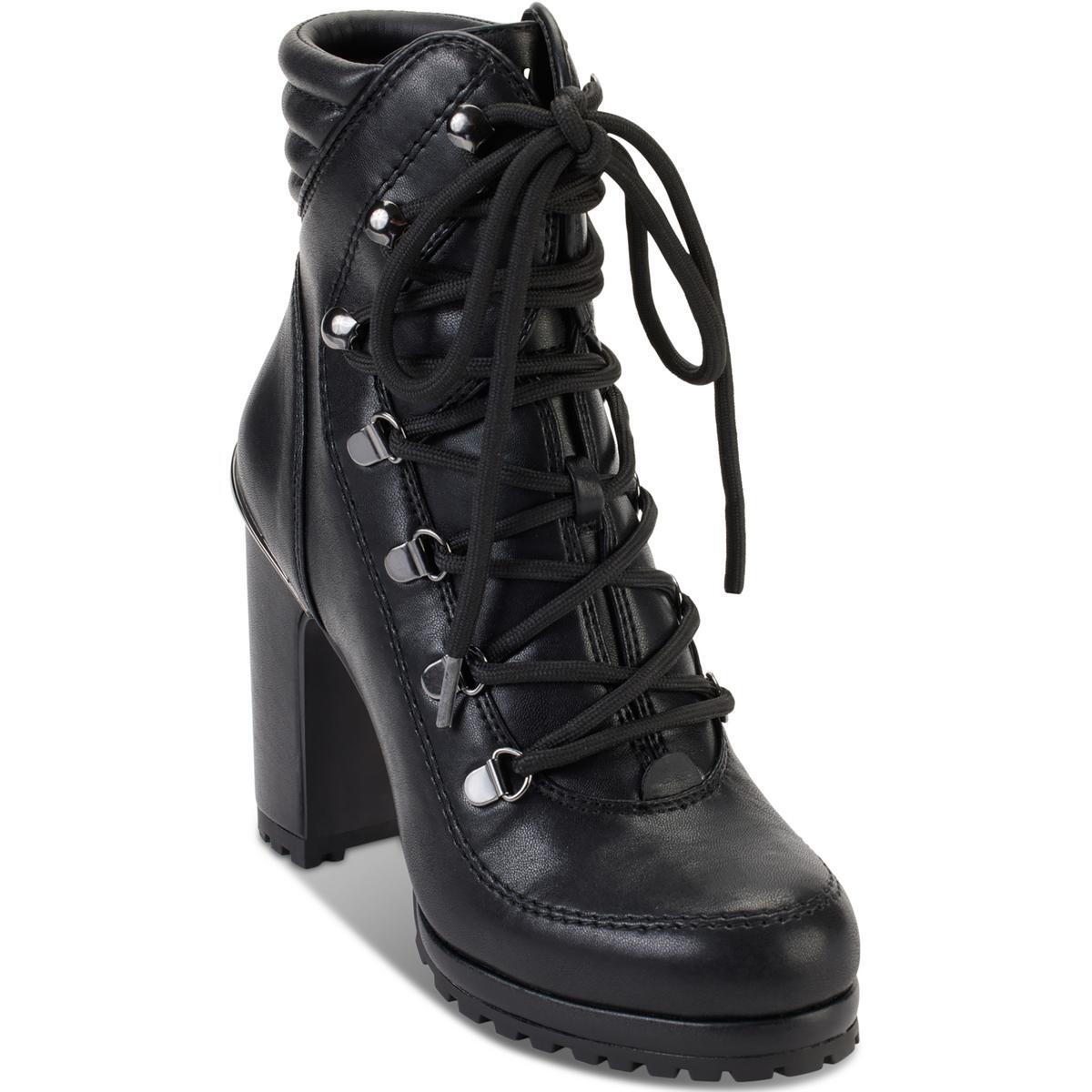 Женские ботинки DKNY Lenni черного цвета в армейском стиле на шнуровке Shoes 6 Medium (B,M) BHFO 3929