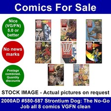 2000AD #580-587 Strontium Dog: The No-Go Job all 8 comics VGFN clean