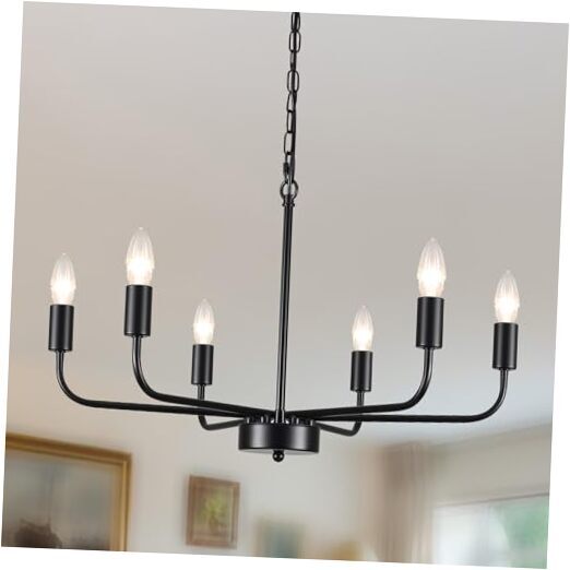 Modern Farmhouse Chandelier Black Chandelier for Dining Room Light Fixture