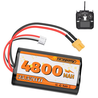 7.4V 4800mAh Li-ion Battery XT30 JST-XH Plug For RadioMaster TX16S Transmitter