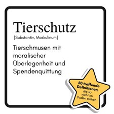 Tierschutz Tierschmusen mit moralischer Über...