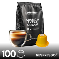 Coffee Arabica Extra Cream 100 Pods Compatible with Nespresso Origina 0.22 per lighter