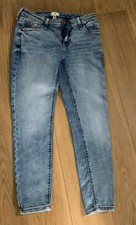 UK12 River Island Women Blue Skinny Jeans W 28 in Il 25 In Rise 5 In