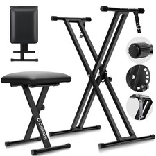 Complete solution keyboard stand and keyboard bench 6 levels height adjustable...