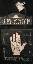Hanging Fortune Teller  Holloween Welcome Sign New