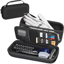 Golf Glove Case with Removable Glove Shaper, Golf Gifts for Men - Black Small