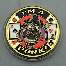 I'm A Donk Gold Chip Coin Texas Hold'em Poker Seven and Two Offsuit Lucky Medal