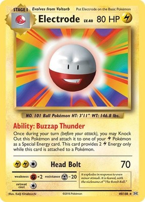 Electrode 40/108 XY - Evolutions LP-NM Pokemon TCG