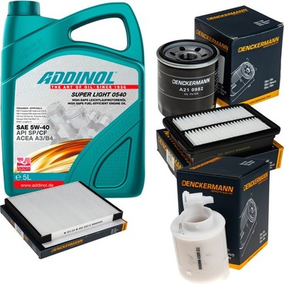 DENCKERMANN Inspektionspaket ADDINOL SUPER LIGHT 5W-40 5L für KIA Proceed 1.0