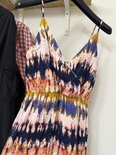 ONE❤️CLOTHING SEXY PLUNGE NECK SIDESLIT BOHO OMBRÉ DESIGN PARTY MAXI DRESS