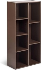 Basic Bookcase with 7 Compartments, Office Shelf, Bookshelf, Living Room