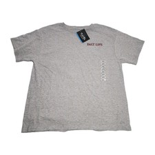 SALT LIFE "Live Salty" 2-Sided Grey Short Sleeve Graphic T-Shirt YOUTH LG - NWT