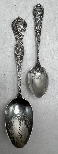 Sterling Silver Spoons Gorham April & Manchester Corn Demitasse Spoon Below Melt